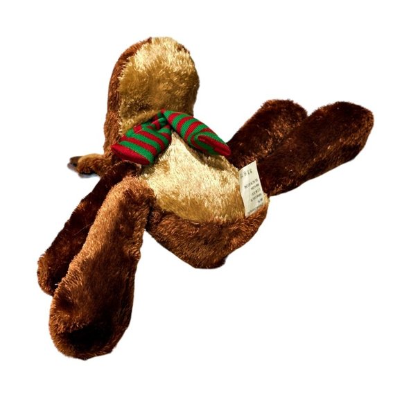 Hallmark Rodney Reindeer Plush Red Green Scarf 11 Inch Stuffed Animal Christmas - Picture 6 of 8
